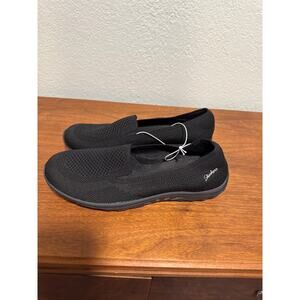 Skechers Relaxed Fit Air-Cooled Memory Foam Black Slip-ons Women's Size 10